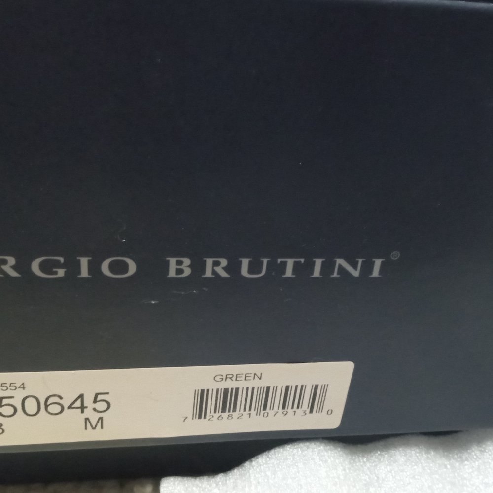 Sergio Brutini Green Genuine Snakeskin Boots 13 Brand New.